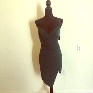 Green Asymmetrical Cocktail Dress Size Large